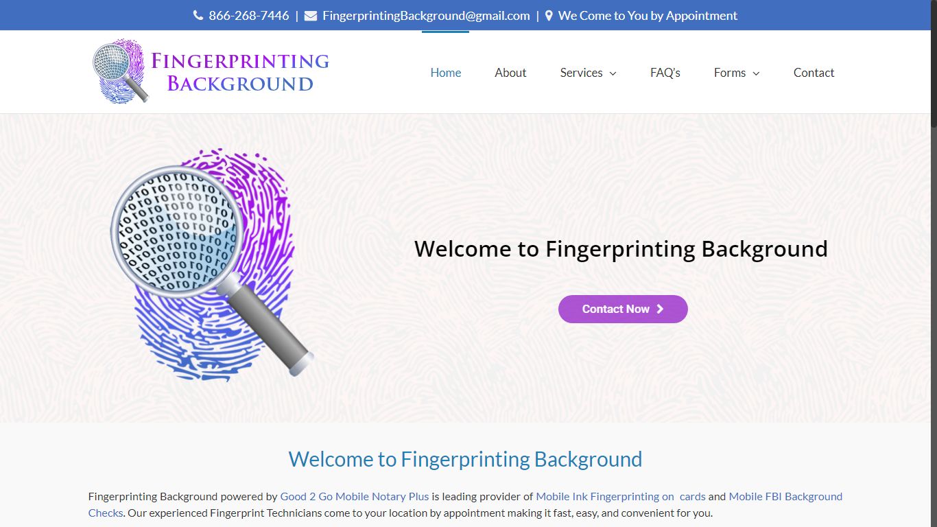 Fingerprinting Background | Live Scan Fingerprinting | FBI Background ...